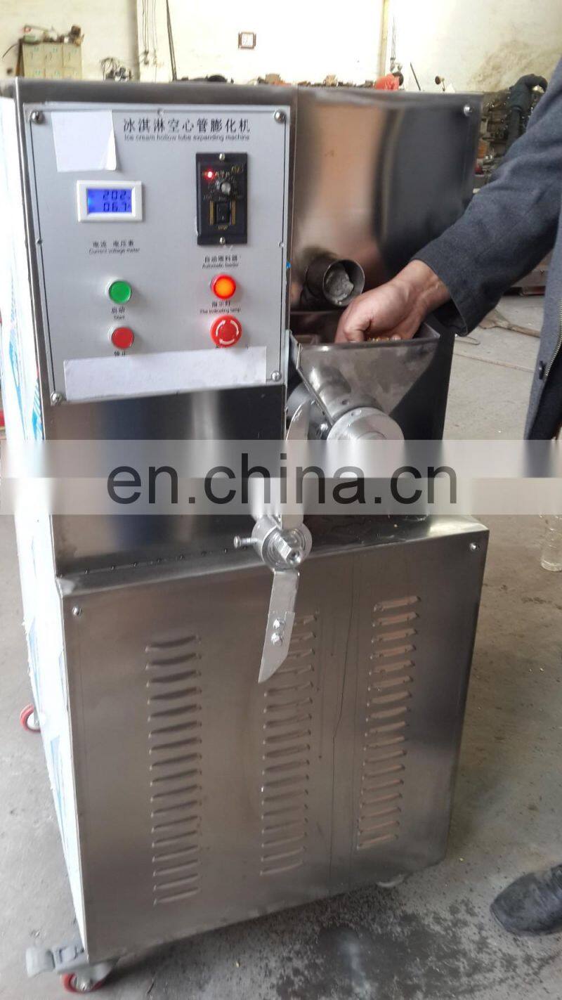 Ice cream bulking machine/corn puffing machine Horrow tube Pop corn puffed ice cream machine