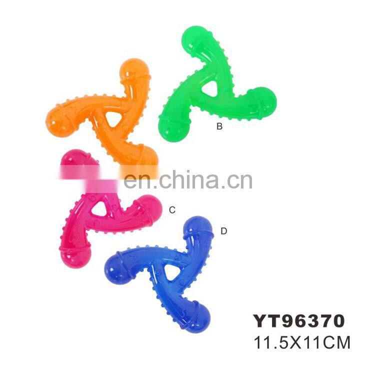 Colorful dogs bite toys TPR soft chew dental toys for dog