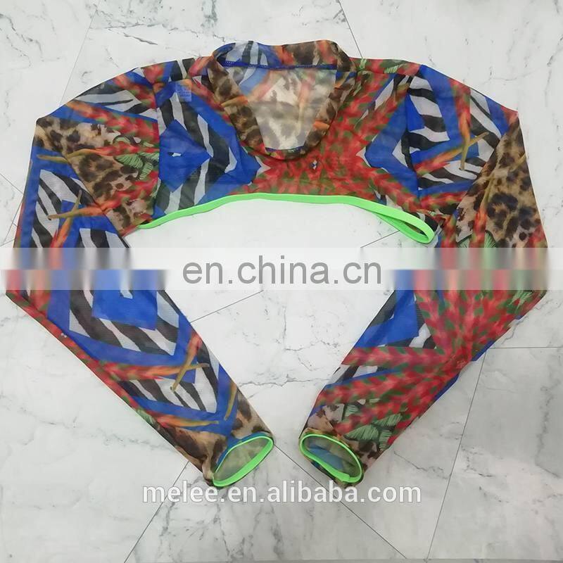 RST 2pc 3Pieces Long Sleeve Cover Up Bathing Suit bikinis 2020 women leopard swimwear beachwear swimwear