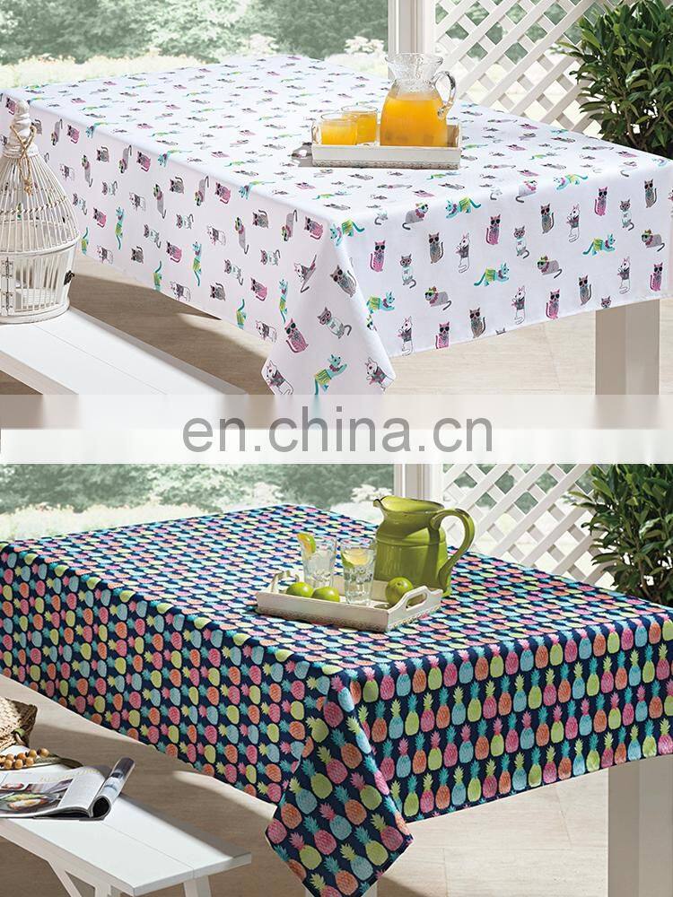 2018 new design Autumn 100% polyester Machine Washable printed table cloths Table cloth for Dinner Parties, Fall Picnic