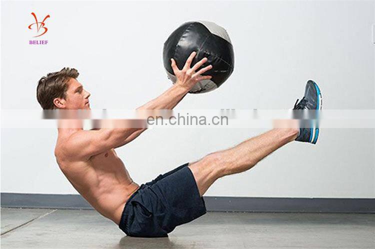 Factory direct gym PU leather soft medicine ball