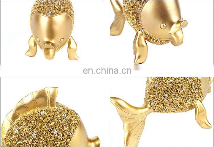 Kissing double goldfish silver fish resin or brass copper metal ornaments handicraft living room bedroom