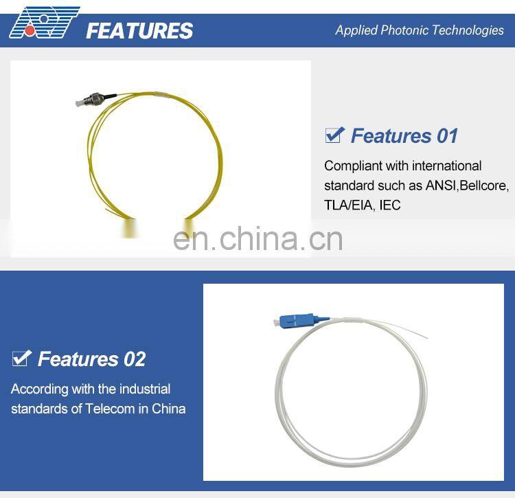 SC APC fiber optic pigtail used in optical cable TV network , and so on