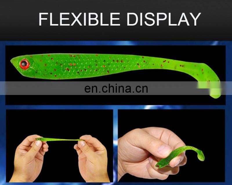 Amazon 10pcs/bag 75mm 2.8g 10-color Fishing Lure Soft Worm T-tail Soft Fish