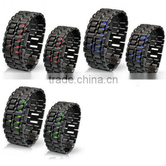 Hot iron samurai led watch,silicone led watch