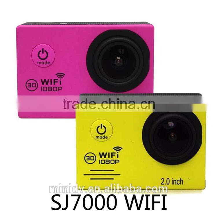 8 colors available 30 meters waterproof full hd 1080p action camera with wifi - SJ7000 with 2.0inch ltps wide screen, 720p 60fps