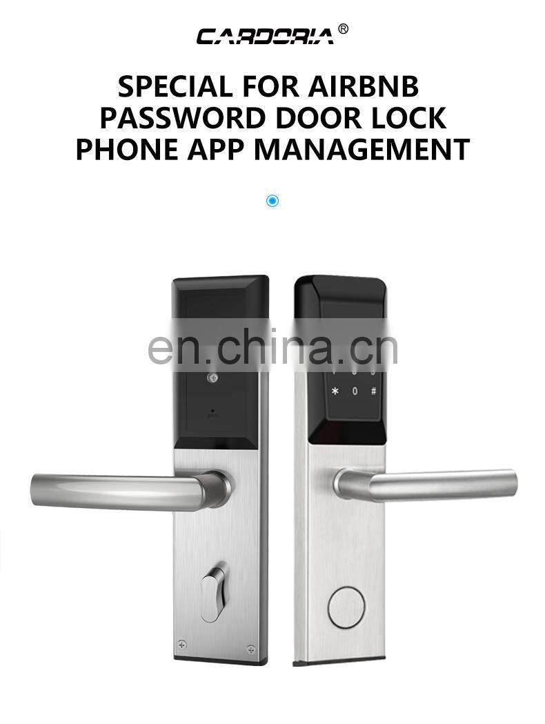 Display Handle Hotel Keyless High Security Smart Door Lock Fingerprint