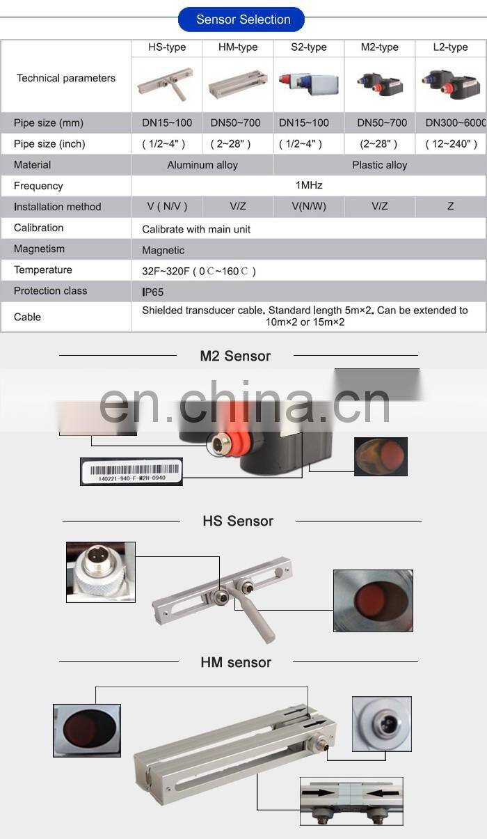 Taijia tds-100h ultrasonic water flow meter handheld ultrasonic flow meter ultrasonic portable flowmeter