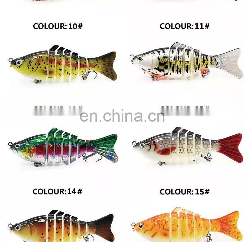 Hot sell Stocked Multi Jointed Artificial Fishing Bait 10cm 15.7g Lifelike Trout Fishing Lure for bass perch trout