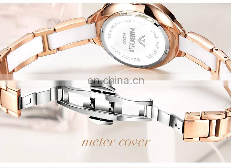 NIBOSI Watch Women Watches Ladies Creative Women's Ceramic Bracelet Watches Female Clock Relogio Feminino Montre Femme