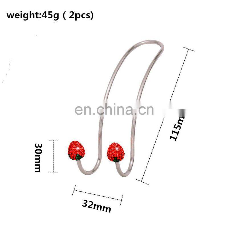 2pcs Stainless Steel car Hanger For Bags Universal Seat Headrest Rhinestones Auto Hooks Car Hangers Bling Interior
