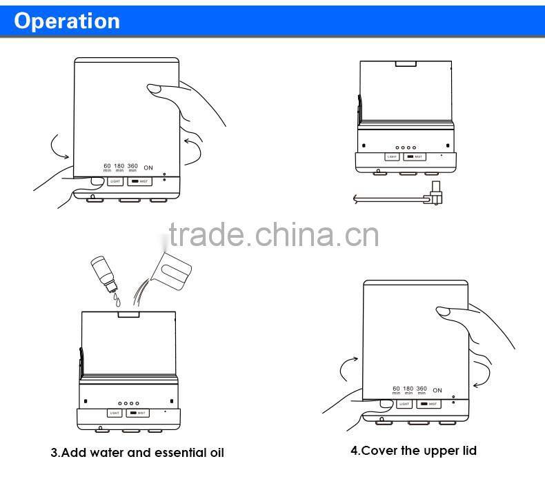 300ml Ultrasonic Aroma Mist Diffuser Perfume Humidifier Essential Oil