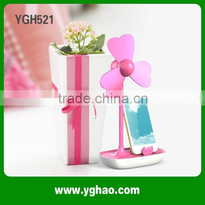 YGH521 Plastic Material and Battery Power Source Kids Mini Table Fan