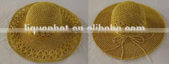 fashion design crochet paper hat / dress hat / summer hat