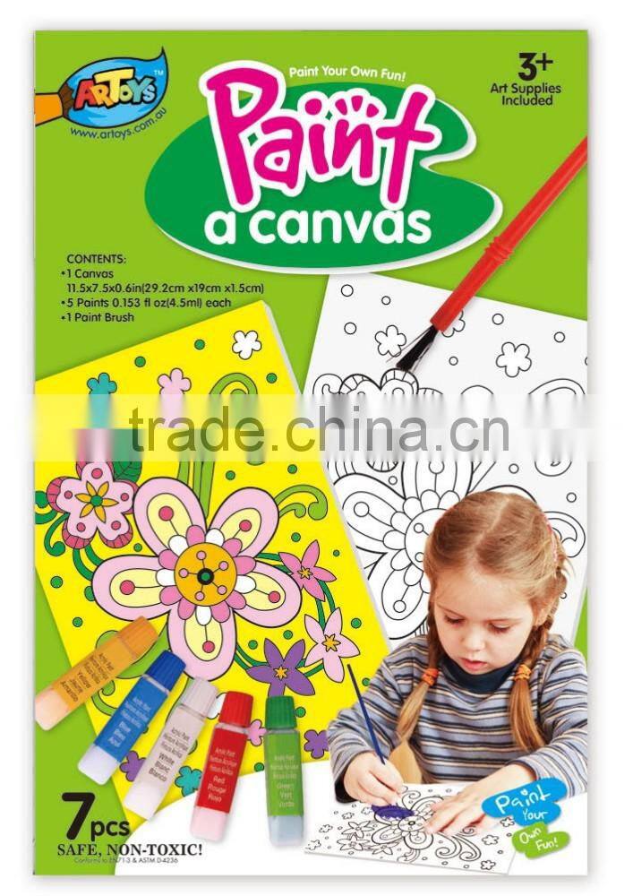Children selling DIY painting tools, safe, fun
