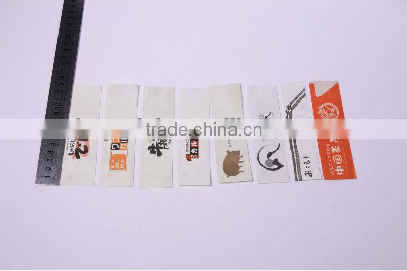 colorful paper sleeve cover sealed bamboo twin tensoge chopsticks