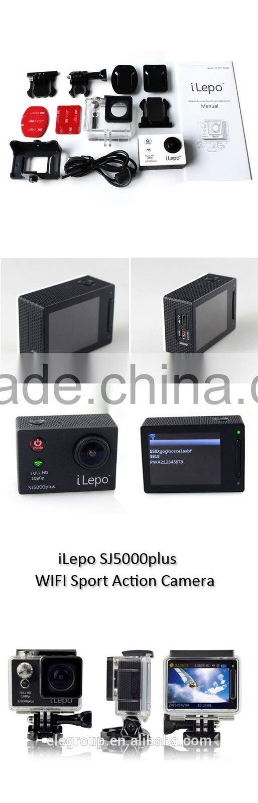 Original HD 1080P SJ5000plus sport camera H.264 30m Waterproof 30m wifi app support IOS and Android