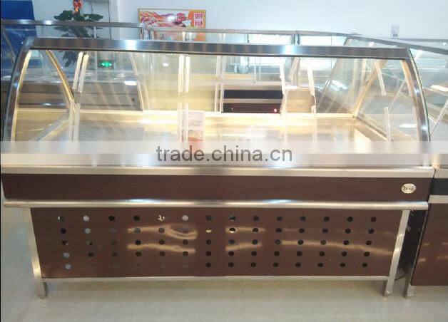 APEX supermarket sliding door deli showcase for advertisement/deli promotion cabinet