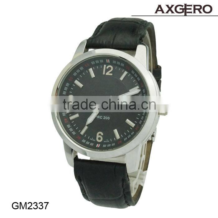 vogue cheap leather alloy watches for man
