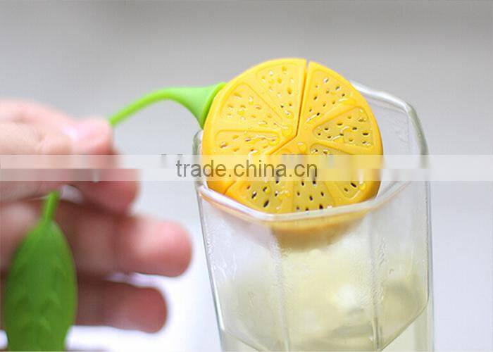 Fashion lemon design LFGB standard silicone tea infuser for tea accessory