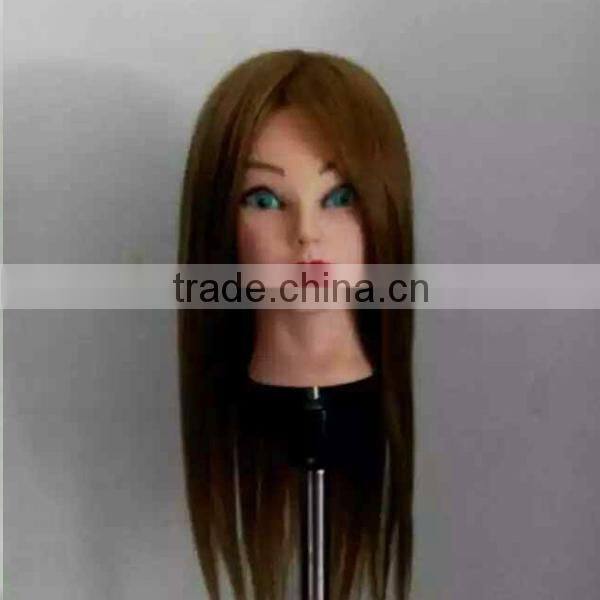 Wholesale mannequie head with training wig natural hair could be curled dyed and cut