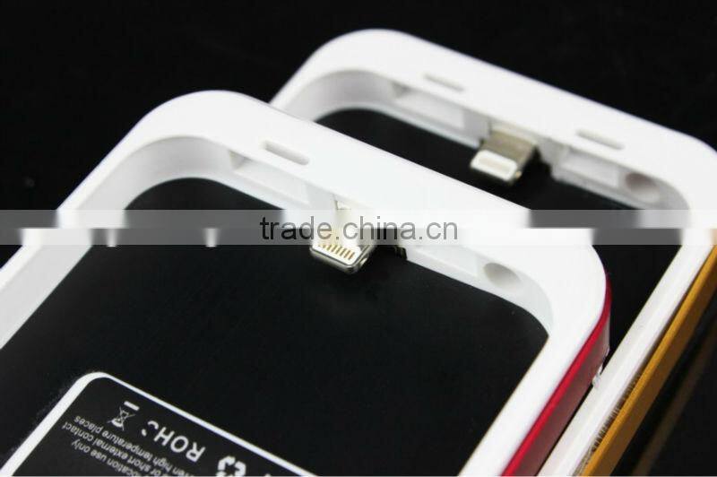 For IPhone5 Power Case ,Aluminum Flip Cover External Backup Battery Power Case for IPhone5 5s