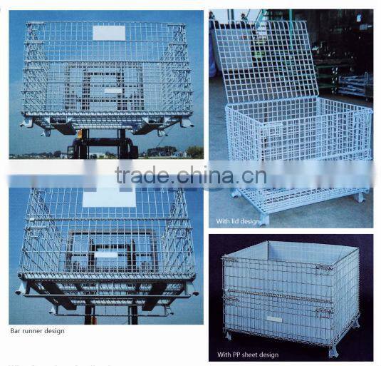 Collapsible steel galvanized wire mesh baskets