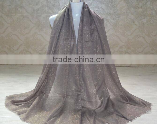 New Arrival Gold Glitter Fashion Muslim Hijab Shimmer Scarf