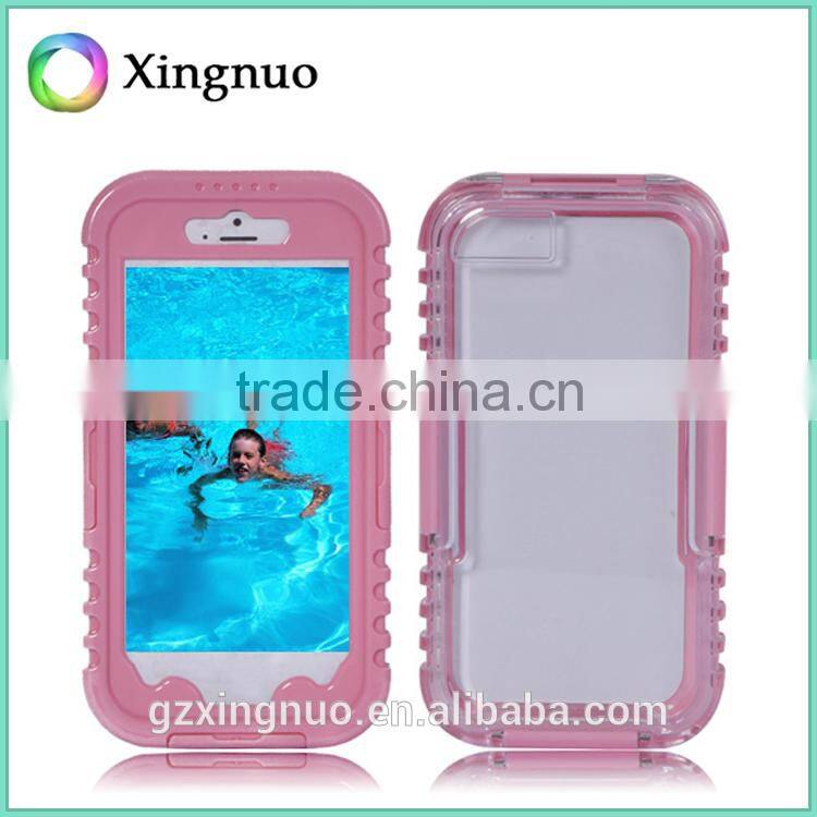 Fashion design clean pc silicone waterproof phone case for iphone 6