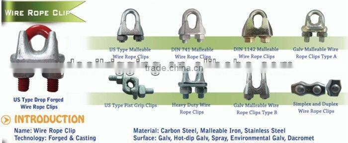 china us type drop forged hot galvanizing fist grip clips with hot dip galvanized surface