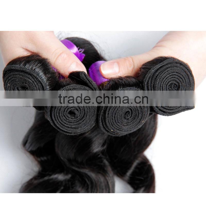 New Arrival Peru Human Hair Weave Extension, Best Selling No Tangle No Shedding Loose Wave Human Hair Weft