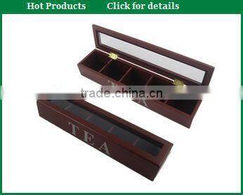 Hot Popular Handcrafted Blue Wooden Tea Box,Wooden Tea Case