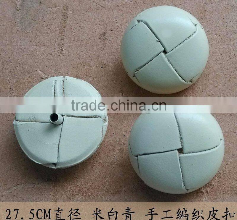 Genuine Leather Braided Cap Press Snap Fastener Button