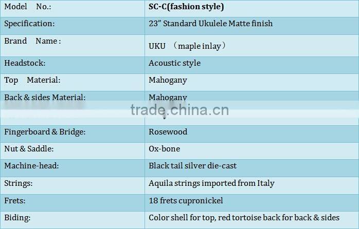 buy cheap plywood kindergarten Musical instruments from China size 23" concert ukulele for kids