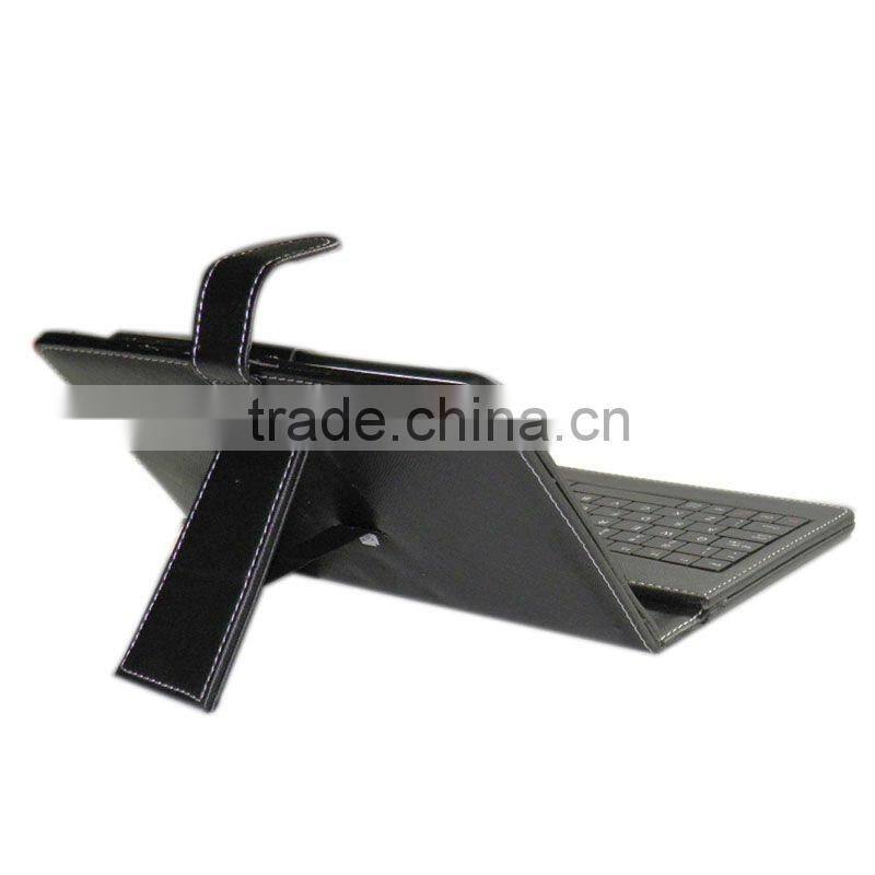 Black USB Keyboard Protective Leather Case Stand for 7 inch 7" Tablet PC MID