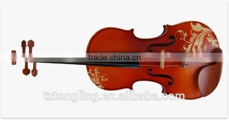 High Quality Popular Student Flower Decorated Beautiful Violin TL-002