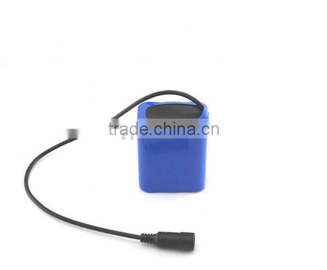 11.1V/12V 4400mAh 18650 li ion high rate rechargeable battery for head lamp, font light, LED Lighting