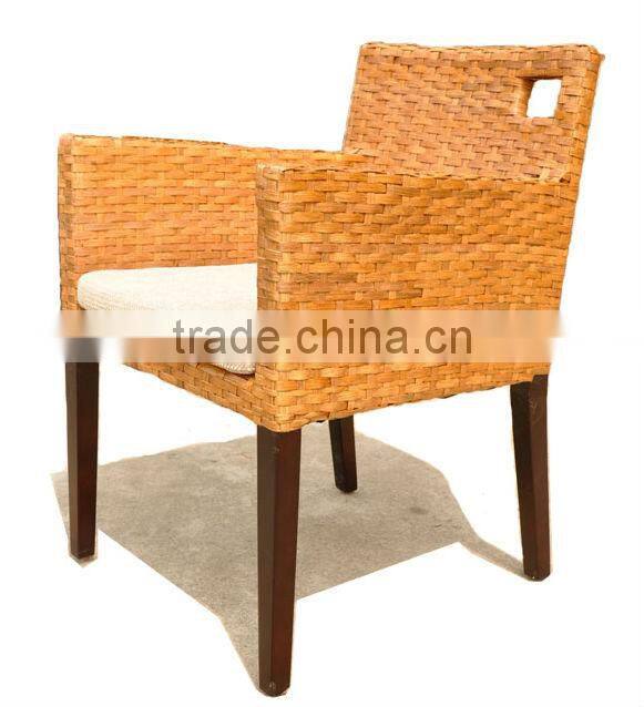 Super Cheap Bali Indonesia Design Coffee Handmade Seagrass Natural Rattan Wicker Wood Side Dining Chair