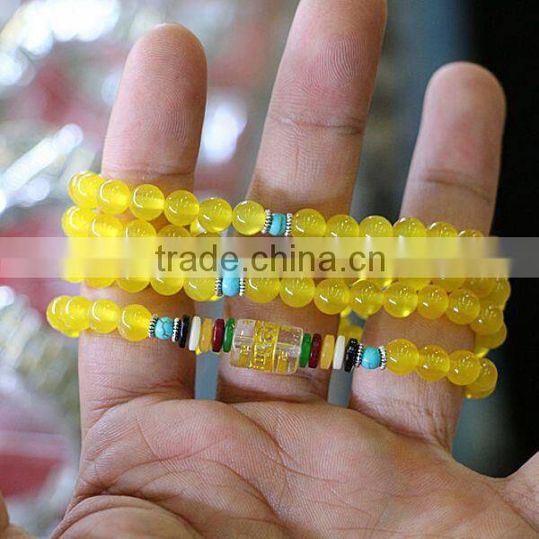 Wholesale fashion gemstone crackle agate beads bracelet jewelry