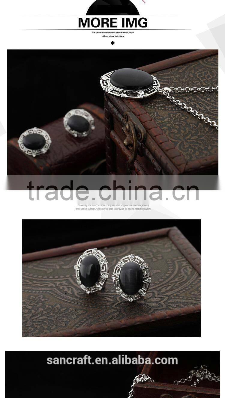 high end fashion wholesale indian black opal jewelry for lady