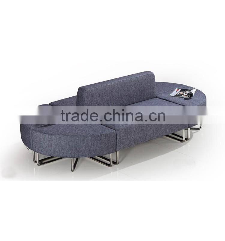 Newly Arrival Dark Grey Office Leisure Sofa Set