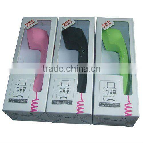 Radiation protection retro Handset for mobile phone talk