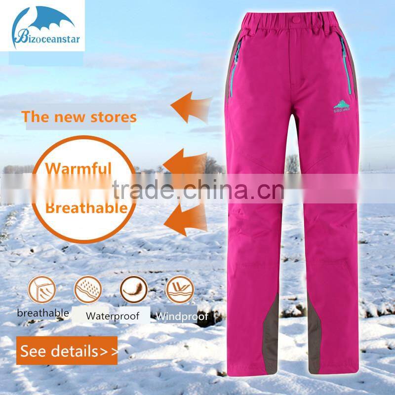 Kids custom-design winter ski pants windproof breathable waterproof