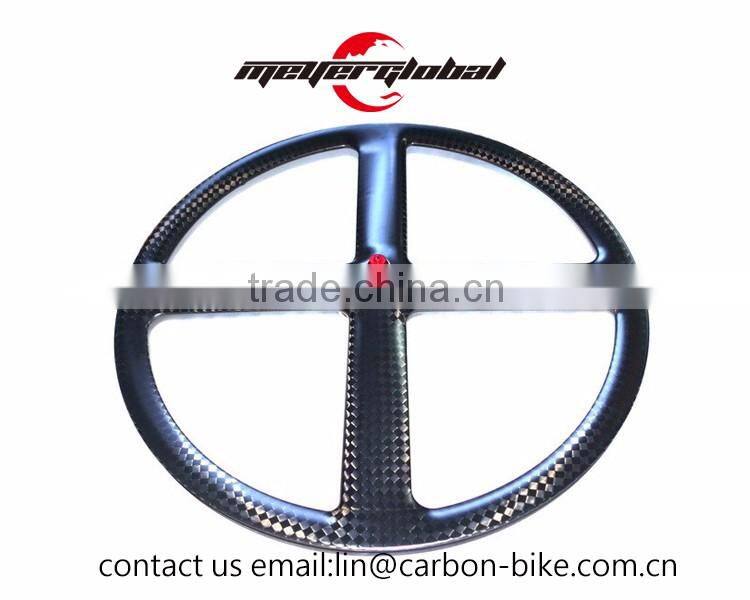 MeyerGlobal 4-Spoke Carbon Track Bike Clincher Wheels Fixed Gear Wheelset Carbon Bike Wheels Single Speed T800