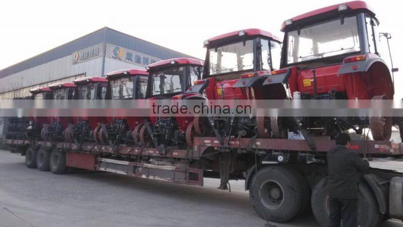 70 hp 4WD Farm Tractor with implements:front end loader,backhoe,log trailer with crane,dozer blade