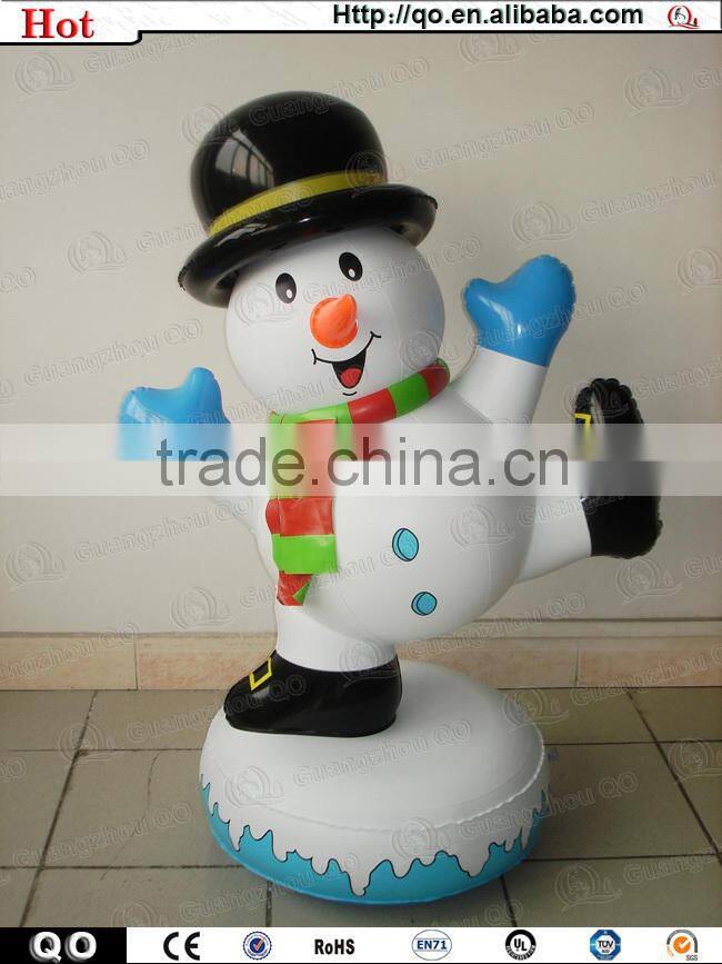 Popular lovely PVC decoration toy inflatable snowman in low price