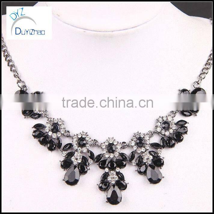 Woman fashion Bubble gold chain yellow Bib Statement Chain Necklace