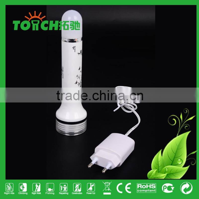 ABS Plastic Rechargeable LED Flashlights with Charger multifunctional flashlight colorful for outrdoor hunting or camping