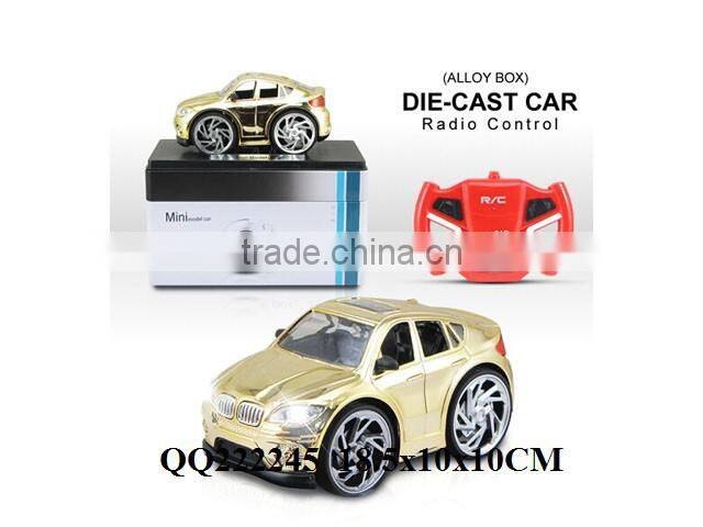1:28 4 Function R/C plated metal car with light & batteries & USB charger,toys car for kids