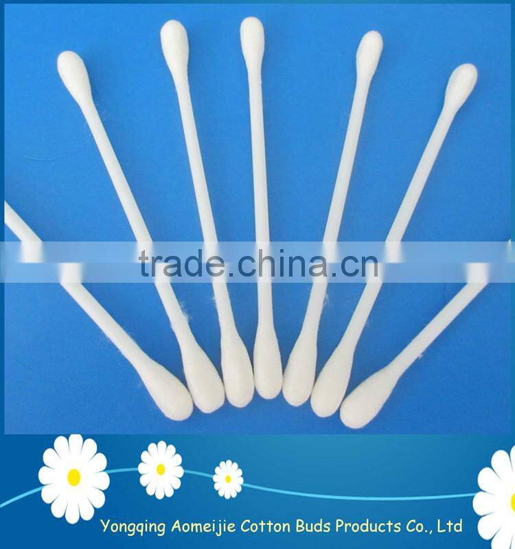 Double tips colored stick cotton cleaning swabs with dozen pack